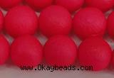 CSB1346 15.5 inches 6mm matte round shell pearl beads wholesale