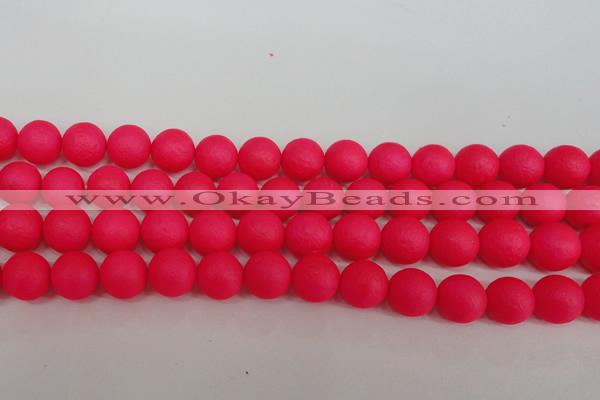 CSB1346 15.5 inches 6mm matte round shell pearl beads wholesale