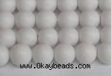 CSB1351 15.5 inches 6mm matte round shell pearl beads wholesale