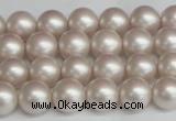 CSB1356 15.5 inches 6mm matte round shell pearl beads wholesale