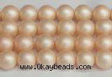 CSB1361 15.5 inches 6mm matte round shell pearl beads wholesale