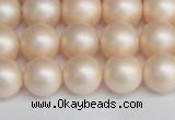 CSB1363 15.5 inches 10mm matte round shell pearl beads wholesale