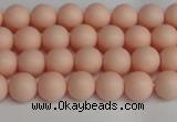 CSB1365 15.5 inches 4mm matte round shell pearl beads wholesale