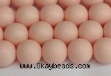 CSB1368 15.5 inches 10mm matte round shell pearl beads wholesale