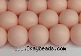 CSB1369 15.5 inches 12mm matte round shell pearl beads wholesale