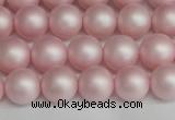 CSB1373 15.5 inches 10mm matte round shell pearl beads wholesale