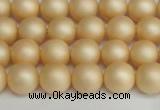 CSB1377 15.5 inches 8mm matte round shell pearl beads wholesale