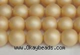 CSB1378 15.5 inches 10mm matte round shell pearl beads wholesale