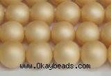 CSB1379 15.5 inches 12mm matte round shell pearl beads wholesale