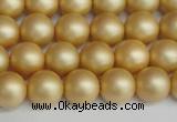 CSB1382 15.5 inches 8mm matte round shell pearl beads wholesale