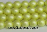 CSB1385 15.5 inches 4mm matte round shell pearl beads wholesale