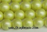 CSB1388 15.5 inches 10mm matte round shell pearl beads wholesale