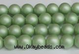 CSB1390 15.5 inches 4mm matte round shell pearl beads wholesale