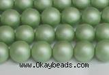 CSB1391 15.5 inches 6mm matte round shell pearl beads wholesale