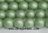 CSB1392 15.5 inches 8mm matte round shell pearl beads wholesale