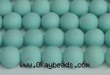 CSB1401 15.5 inches 6mm matte round shell pearl beads wholesale