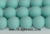 CSB1404 15.5 inches 12mm matte round shell pearl beads wholesale