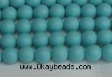 CSB1405 15.5 inches 4mm matte round shell pearl beads wholesale