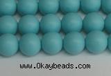 CSB1407 15.5 inches 8mm matte round shell pearl beads wholesale