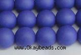 CSB1414 15.5 inches 12mm matte round shell pearl beads wholesale