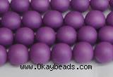 CSB1415 15.5 inches 4mm matte round shell pearl beads wholesale