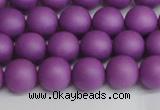 CSB1416 15.5 inches 6mm matte round shell pearl beads wholesale