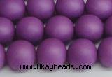 CSB1419 15.5 inches 12mm matte round shell pearl beads wholesale