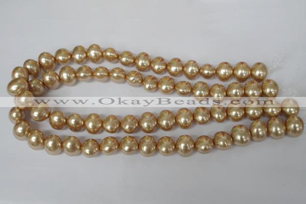 CSB142 15.5 inches 12*15mm – 13*16mm oval shell pearl beads