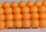 CSB1420 15.5 inches 4mm matte round shell pearl beads wholesale