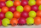 CSB1427 15.5 inches 8mm matte round shell pearl beads wholesale