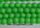 CSB1430 15.5 inches 4mm matte round shell pearl beads wholesale