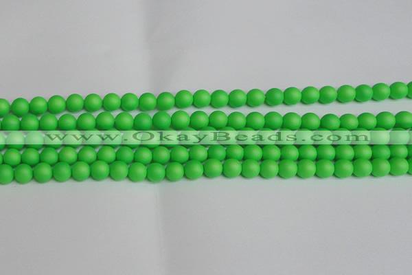 CSB1431 15.5 inches 6mm matte round shell pearl beads wholesale