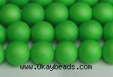 CSB1432 15.5 inches 8mm matte round shell pearl beads wholesale