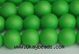 CSB1433 15.5 inches 10mm matte round shell pearl beads wholesale