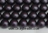 CSB1446 15.5 inches 6mm matte round shell pearl beads wholesale