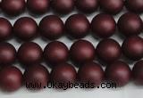 CSB1451 15.5 inches 6mm matte round shell pearl beads wholesale