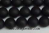 CSB1458 15.5 inches 10mm matte round shell pearl beads wholesale