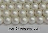 CSB1600 15.5 inches 4mm round matte shell pearl beads wholesale