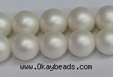 CSB1602 15.5 inches 8mm round matte shell pearl beads wholesale