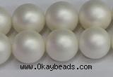 CSB1604 15.5 inches 12mm round matte shell pearl beads wholesale