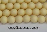 CSB1610 15.5 inches 4mm round matte shell pearl beads wholesale