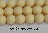 CSB1611 15.5 inches 6mm round matte shell pearl beads wholesale