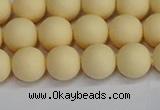 CSB1612 15.5 inches 8mm round matte shell pearl beads wholesale