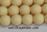 CSB1613 15.5 inches 10mm round matte shell pearl beads wholesale