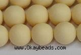 CSB1615 15.5 inches 14mm round matte shell pearl beads wholesale