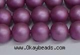 CSB1633 15.5 inches 10mm round matte shell pearl beads wholesale