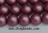 CSB1642 15.5 inches 8mm round matte shell pearl beads wholesale