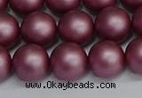 CSB1643 15.5 inches 10mm round matte shell pearl beads wholesale