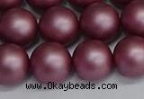 CSB1644 15.5 inches 12mm round matte shell pearl beads wholesale