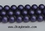 CSB1650 15.5 inches 4mm round matte shell pearl beads wholesale